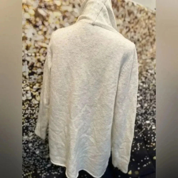 LOFT FLEECE OATMEAL BEIGE CARDIGAN WITH POCKETS SIZE S NEUTRAL EARTH TONES  - Picture 7 of 11